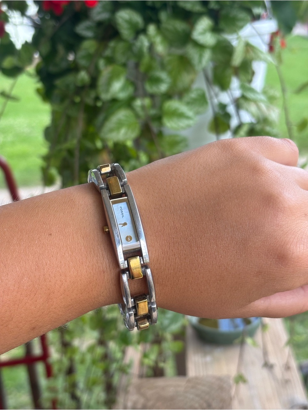 Fossil gold and silver tone Two-Tone Stainless Steel Women’s link watch